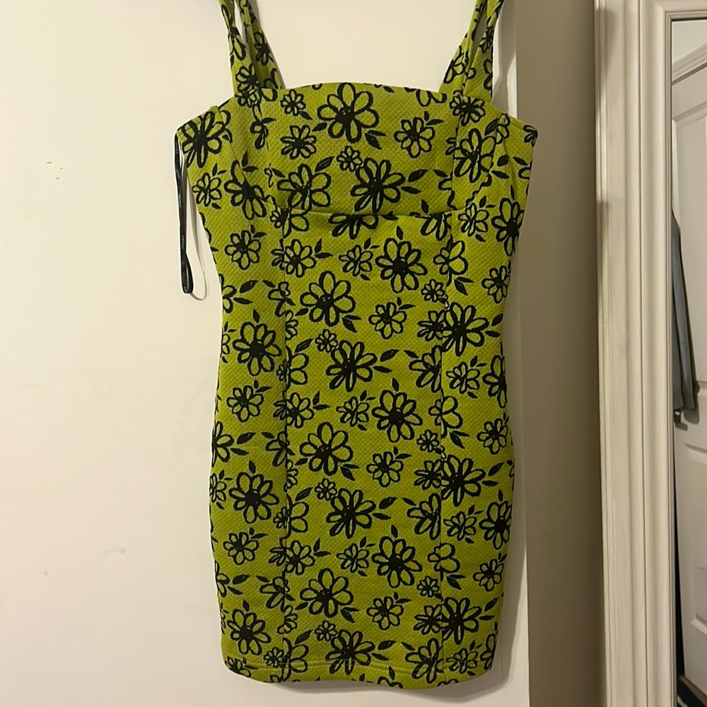 Knit dress green/black